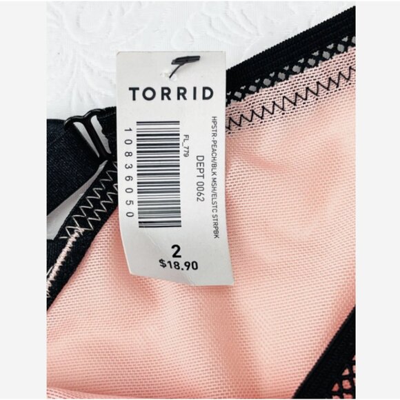 Torrid Pink Black Mesh Hipster Panties 2X NWT HTF - Picture 4 of 4
